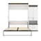 Bestar Orion Queen Murphy Bed and Storage Cabinet with Pull-Out Shelf (95W), White & Walnut Grey 116888-000017 - alternate 8